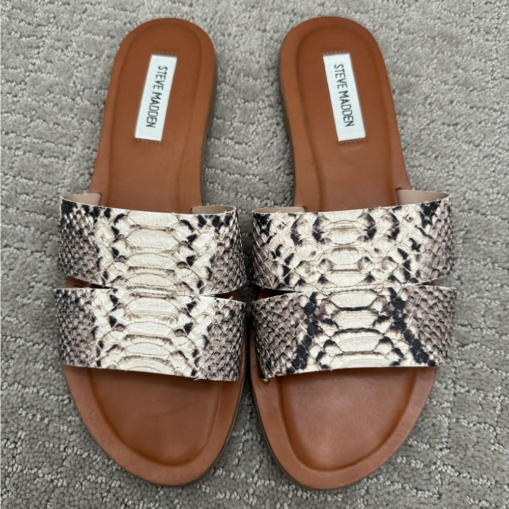 Steve Madden Women's Snake Print Sandals